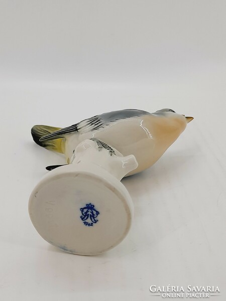 Volkstedt, ens porcelain bird, 13 cm