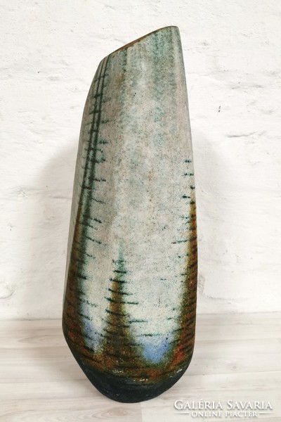 Large Ágoston Simó ceramic vase. A rare collector's item.