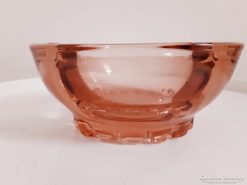 Pink molded glass ashtray