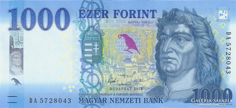 1000 forint 2018 UNC