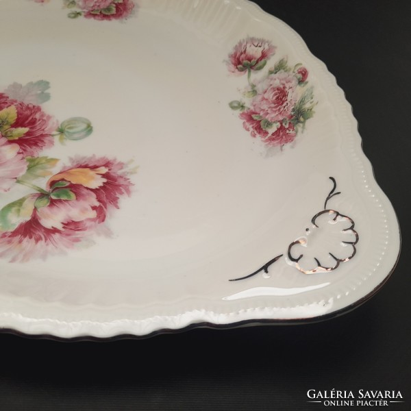 Victoria austria peony pattern porcelain serving plate, roasting dish, 36.7 x 25.3 cm