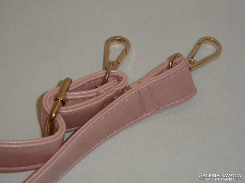 Pink faux leather bag strap