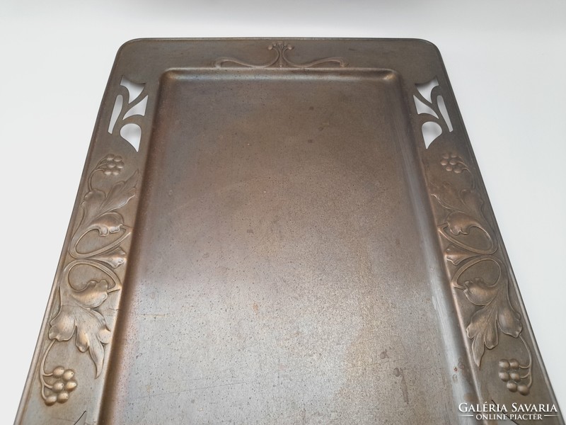 Large wmf art nouveau copper tray, 45 x 29.5 cm