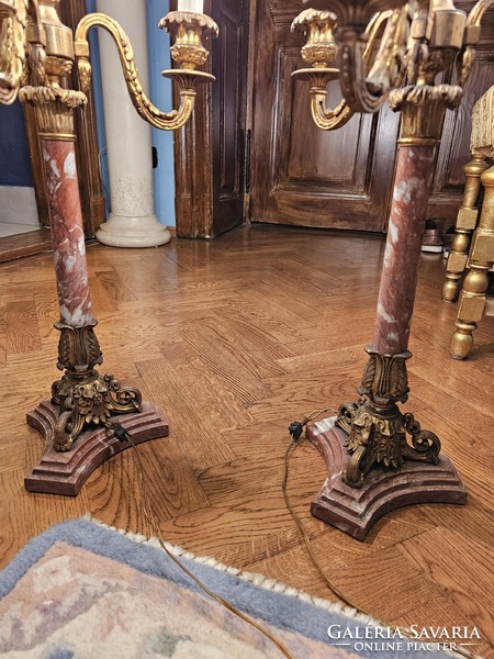 Pair of old candelabras - lamps