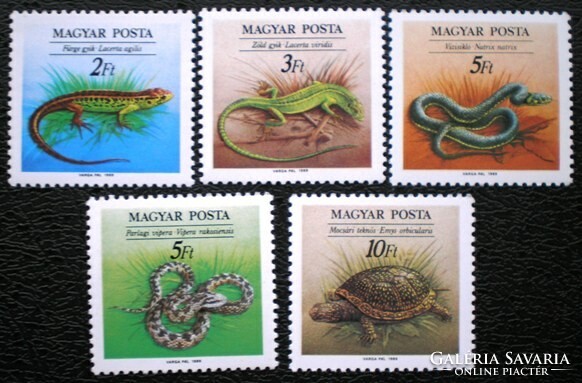S3986-90 / 1989 Hüllők bélyegsor postatiszta