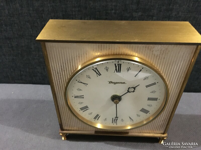 Dugena gilded bronze table clock !! 50-60 years!!!