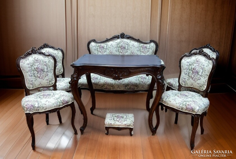 10-piece complete Viennese baroque salon set