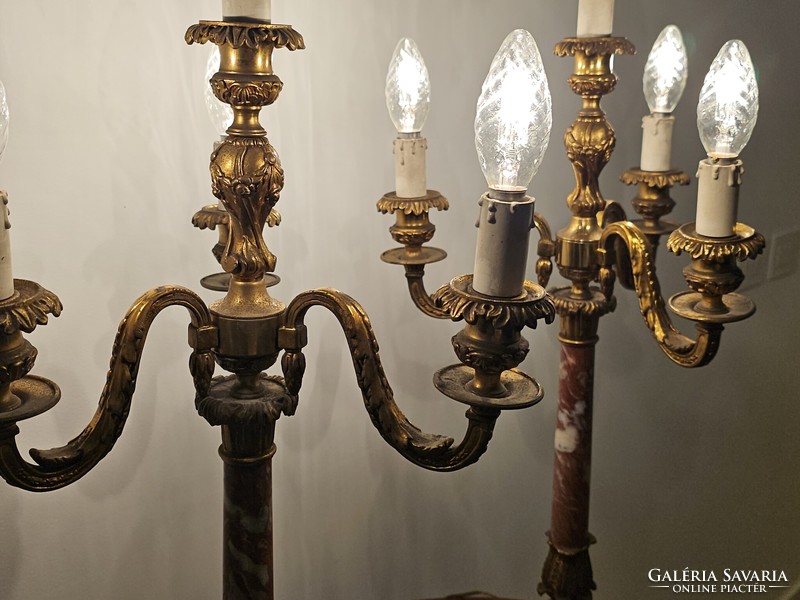 Pair of old candelabras - lamps