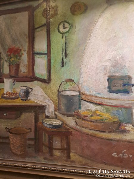 Emil Gádor: interior with oven