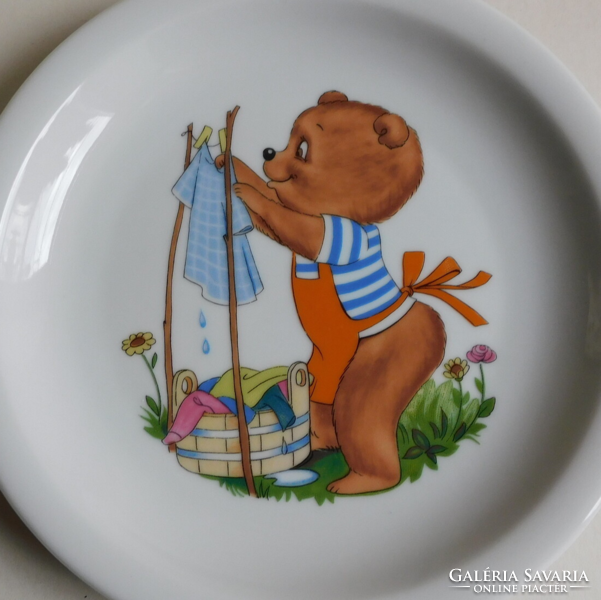 Winterling Bavarian vintage children's plate with teddy bear