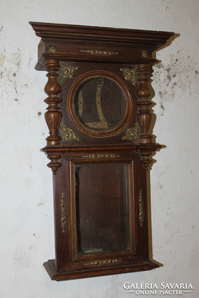 Antique old German brass wall clock case 854