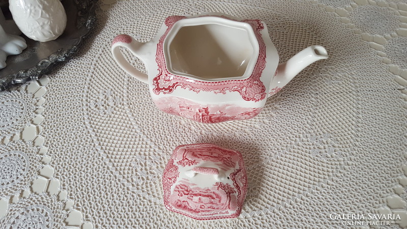 English johnson brothers old britain castles porcelain teapot, jug