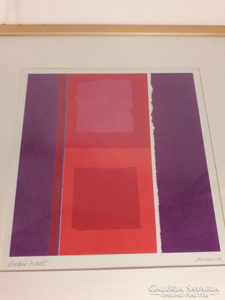Modern cubic heat labeled framed print image