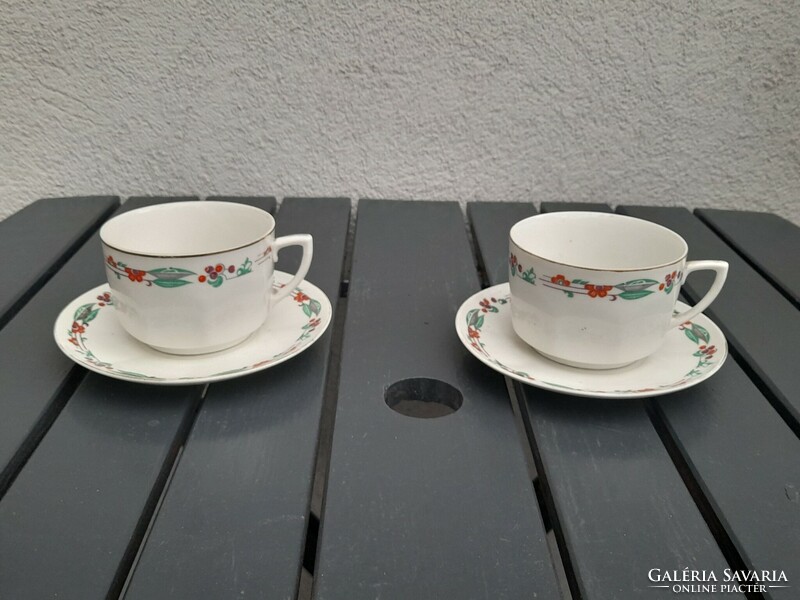 1,-Ft Antik Zsolnay 2 személyes teás csésze aljával párban
