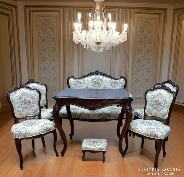 10-piece complete Viennese baroque salon set