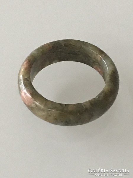 Ring made of unakit mineral, 17 mm inner diameter