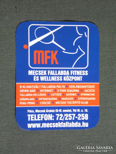 Card calendar, smaller size, mfk mecsek volleyball center, mecsek plaza Pécs, 2007, (6)