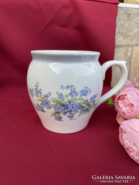 Zsolnay's forget-me-not porcelain bell-bottomed mug is a legacy of Grandma Finjsa's treasure