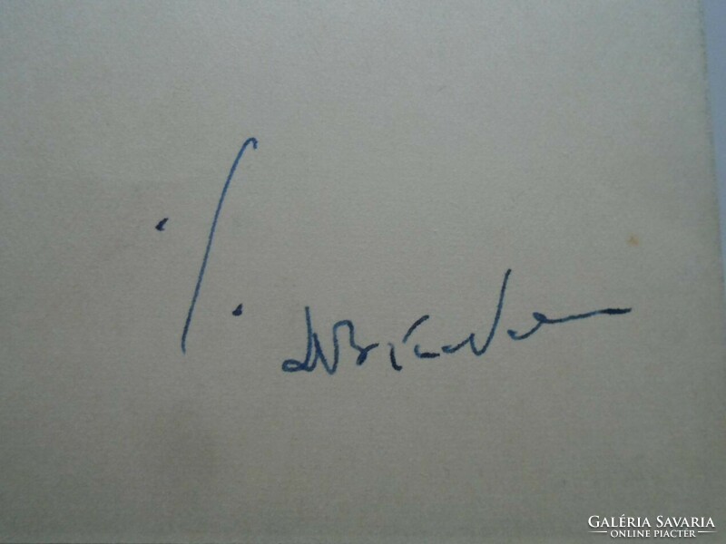 D201166 - Üdvözlőkártya -  1930's Brückner József esztergomi kanokok aláírásával