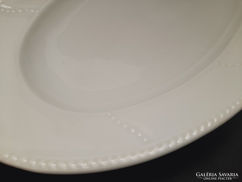 Large porcelain oval pearl steak, serving bowl, 41 x 27.8 Cm