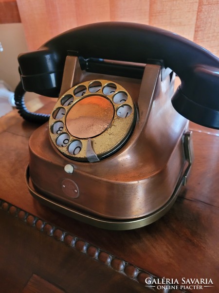 Antique French copper telephone