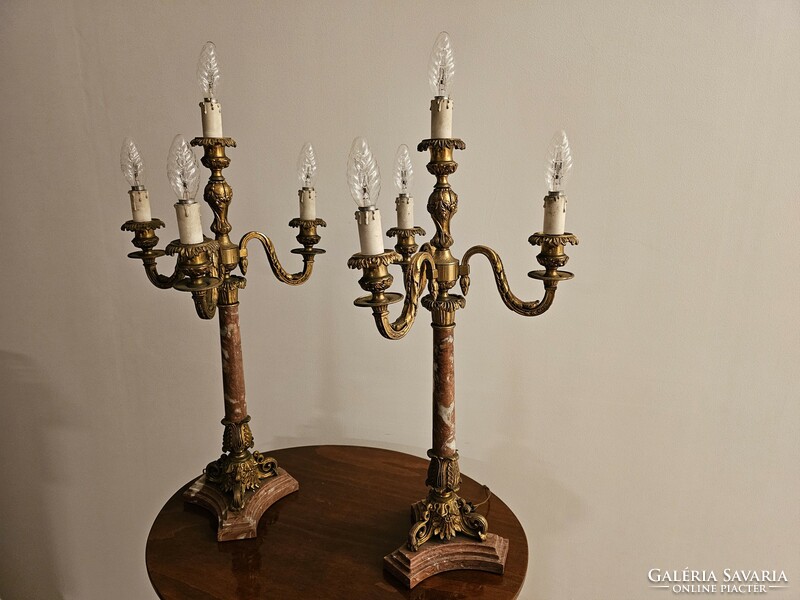 Pair of old candelabras - lamps