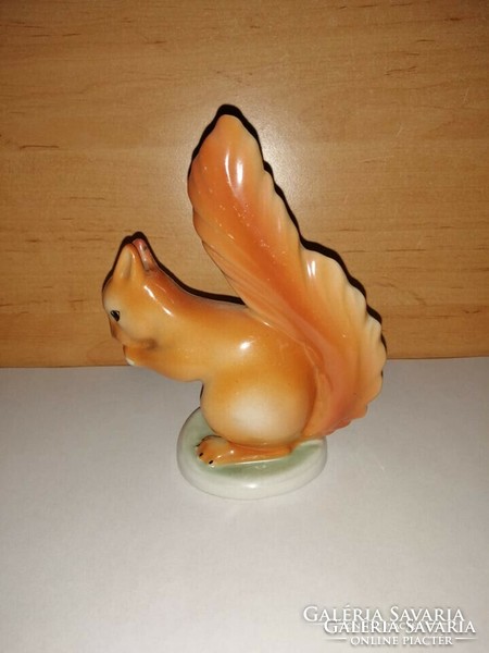 Kőbánya porcelain squirrel figure 14 cm (po-3)