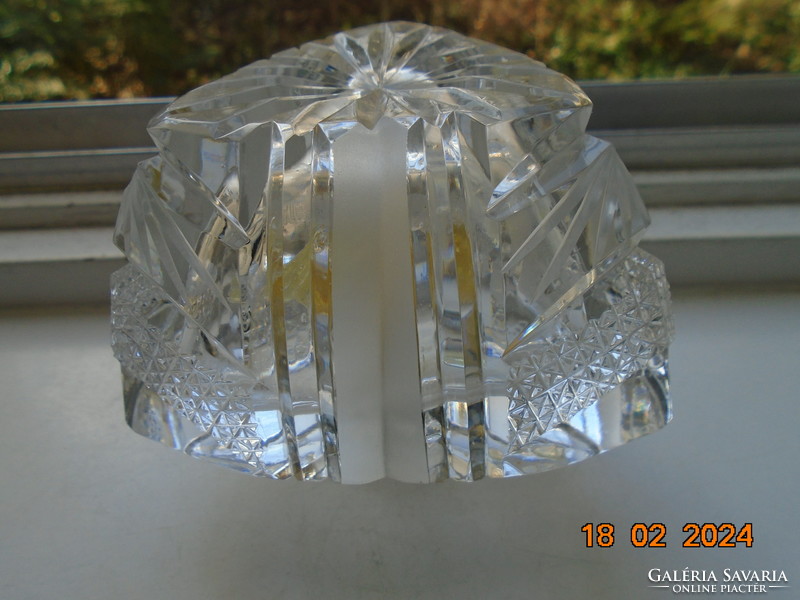 Art-deco antique heavy crystal steamed glass, glass works of art 674 g (!)