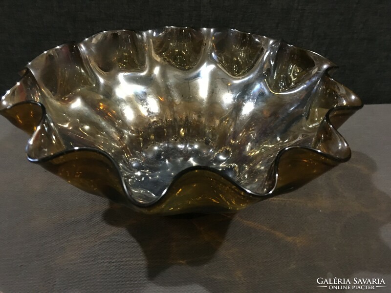 Large iridescent Murano bowl!! Flawless!!! 27.5X12 cm!!!