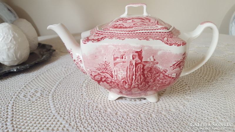 English johnson brothers old britain castles porcelain teapot, jug