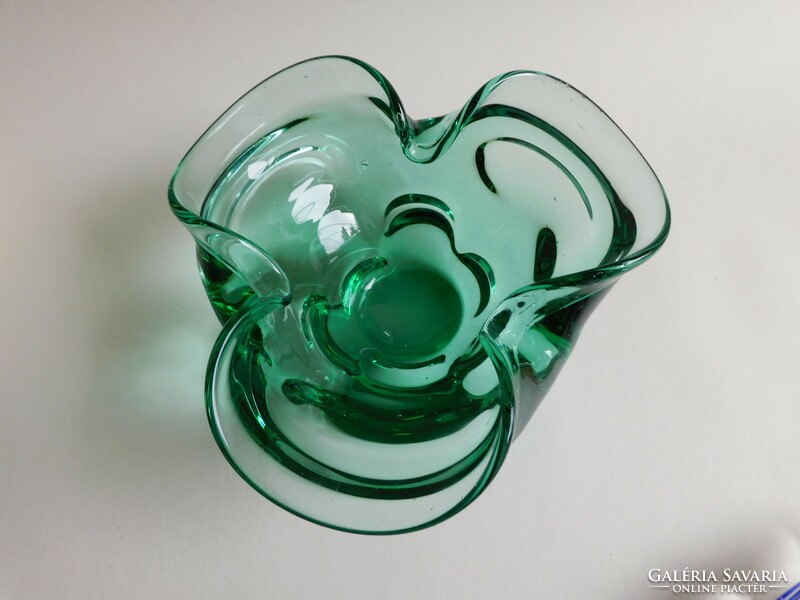 Green glass ashtray, 60s, mid century
