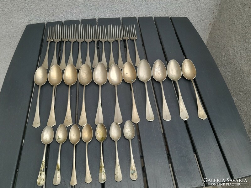 Alpacca silver-plated cutlery in one