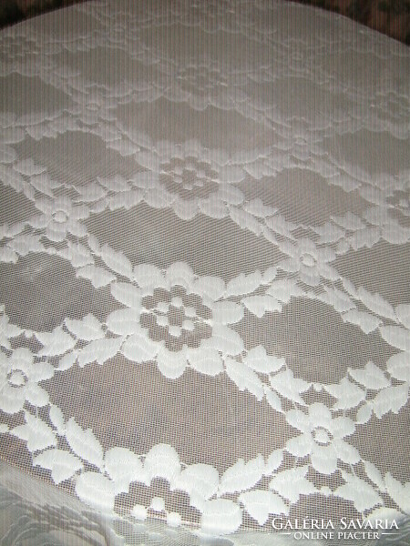 Dreamy vintage style fabric richly embroidered with white huge curtains