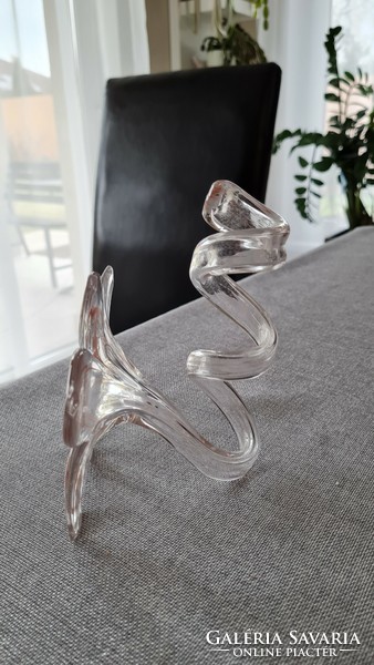 Murano glass flower candle holder