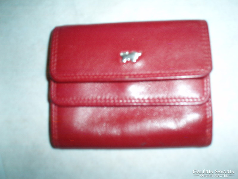 Vintage kis piros bőr pénztárca