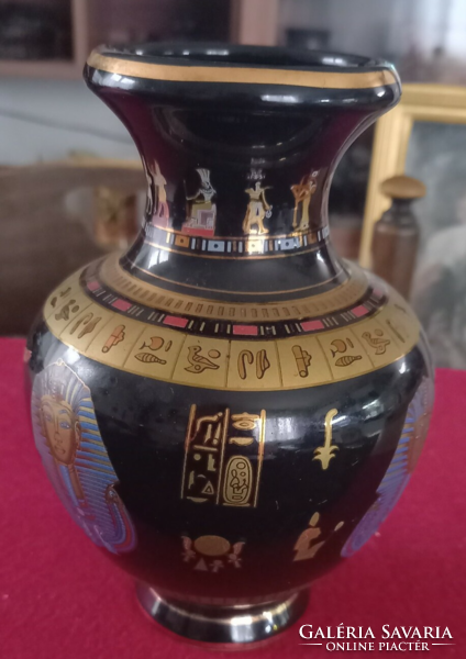 Egyptian motif vase