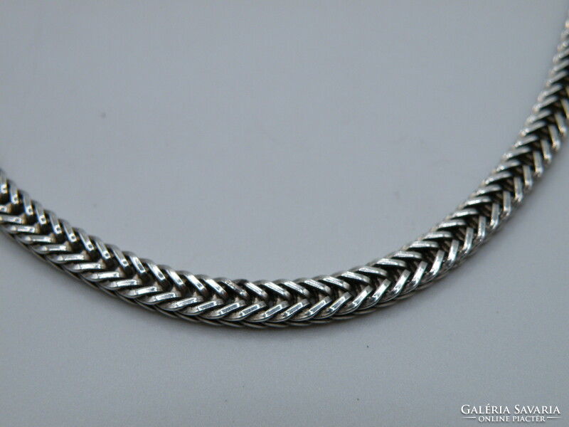 UK0237   Elegáns halszálka mintás ezüst nyaklánc 925