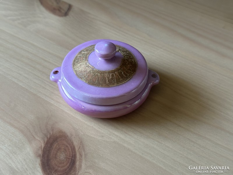 Zsolnay pink mini apothecary jar, original Derce
