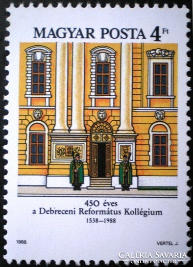 S3934 / 1988 Debreceni Református kollégium bélyeg postatiszta