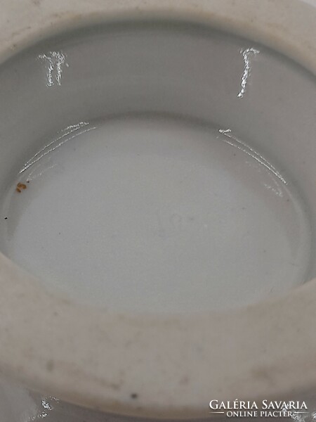 Antique elbogen porcelain sugar bowl, storage with lid, 12.5 cm