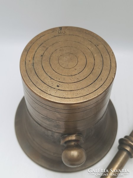 Copper mortar and pestle, 12 cm