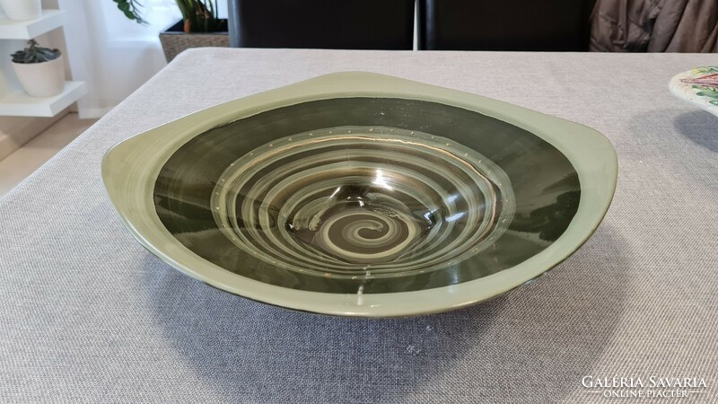Italian glass bowl, offering, centerpiece large