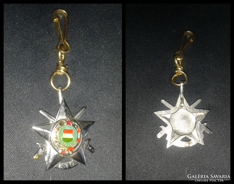 Ktp military silver grade decathlon badge with pendant