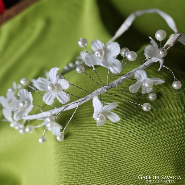 Wedding had155 - tiny floral beaded bridal headband, hair ornament