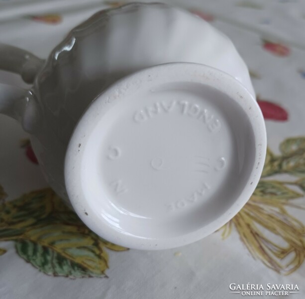 English faience churchill/staffordshire cream jug
