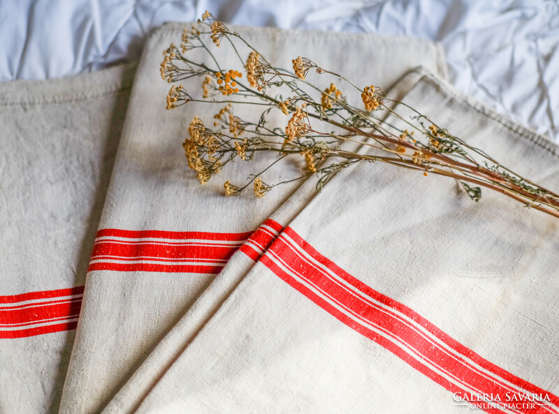 Old striped sacks, in good condition, no tears, grain sack, burlap