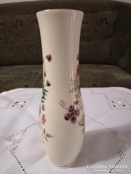 Zsolnay porcelán orchideás váza