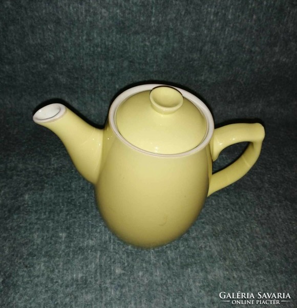 Yellow porcelain spout, jug (a8)