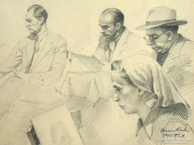 Orosz Béla - Rajziskola I. 1955. Ceruza Papír | Műteremben