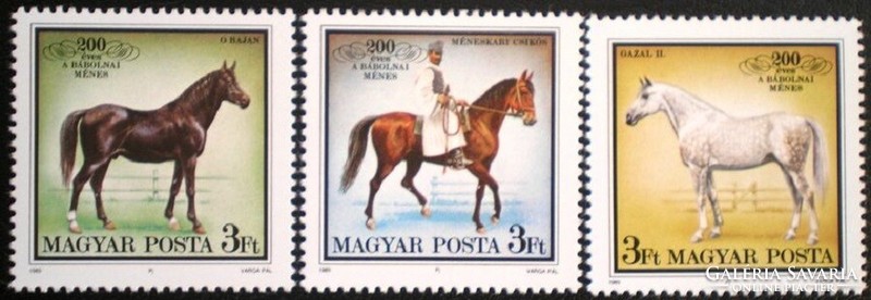 S3966-8 / 1989 Bábolnai Ménes bélyegsor postatiszta